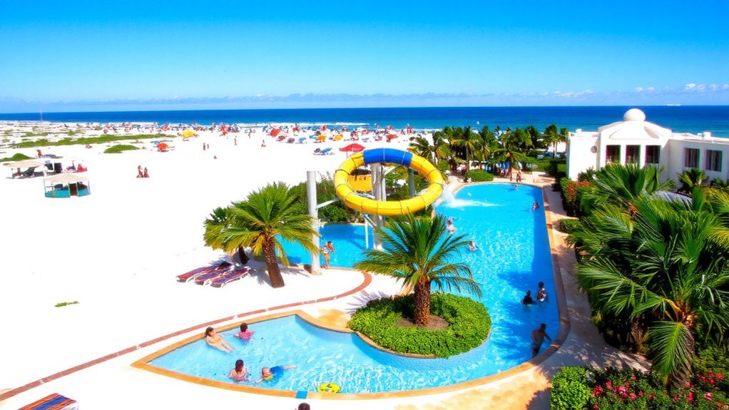 beachfront all inclusive waterpark resort
