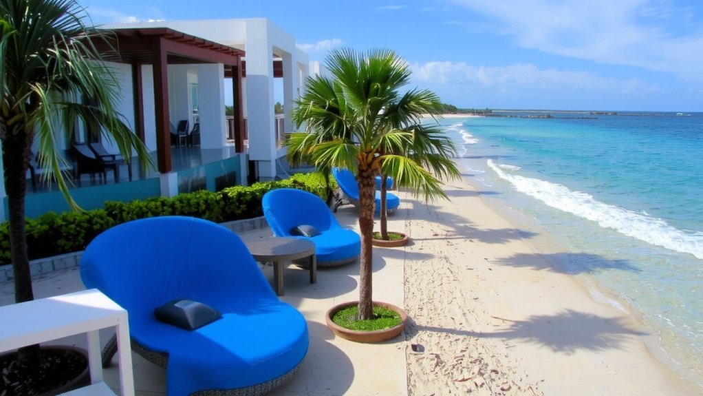 butler served beachfront luxury retreat