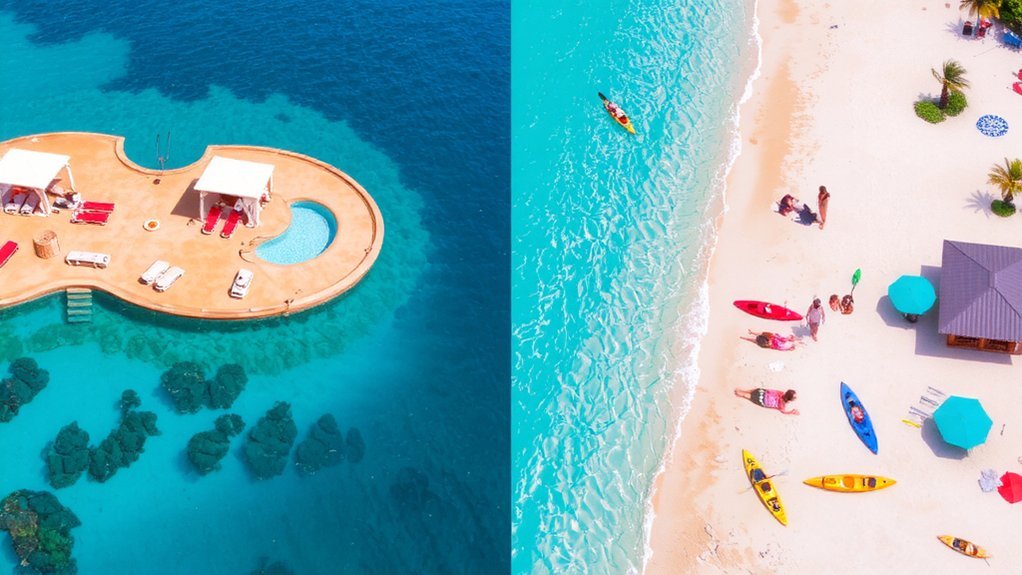 pool variety beach access