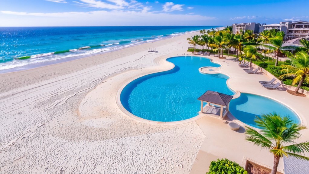 pristine turquoise beachfront luxury